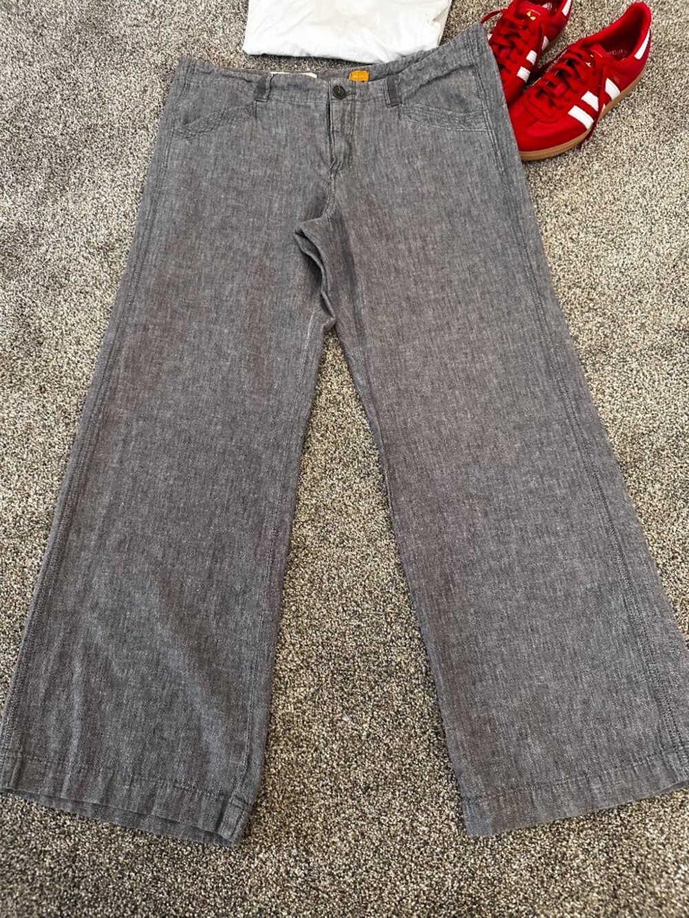 Anthropologie Pilcro Linen Pants Grey Size12